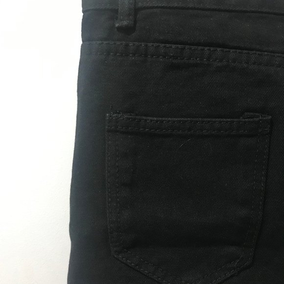 Black Ripped Jean Skirt - Picture 4 of 6